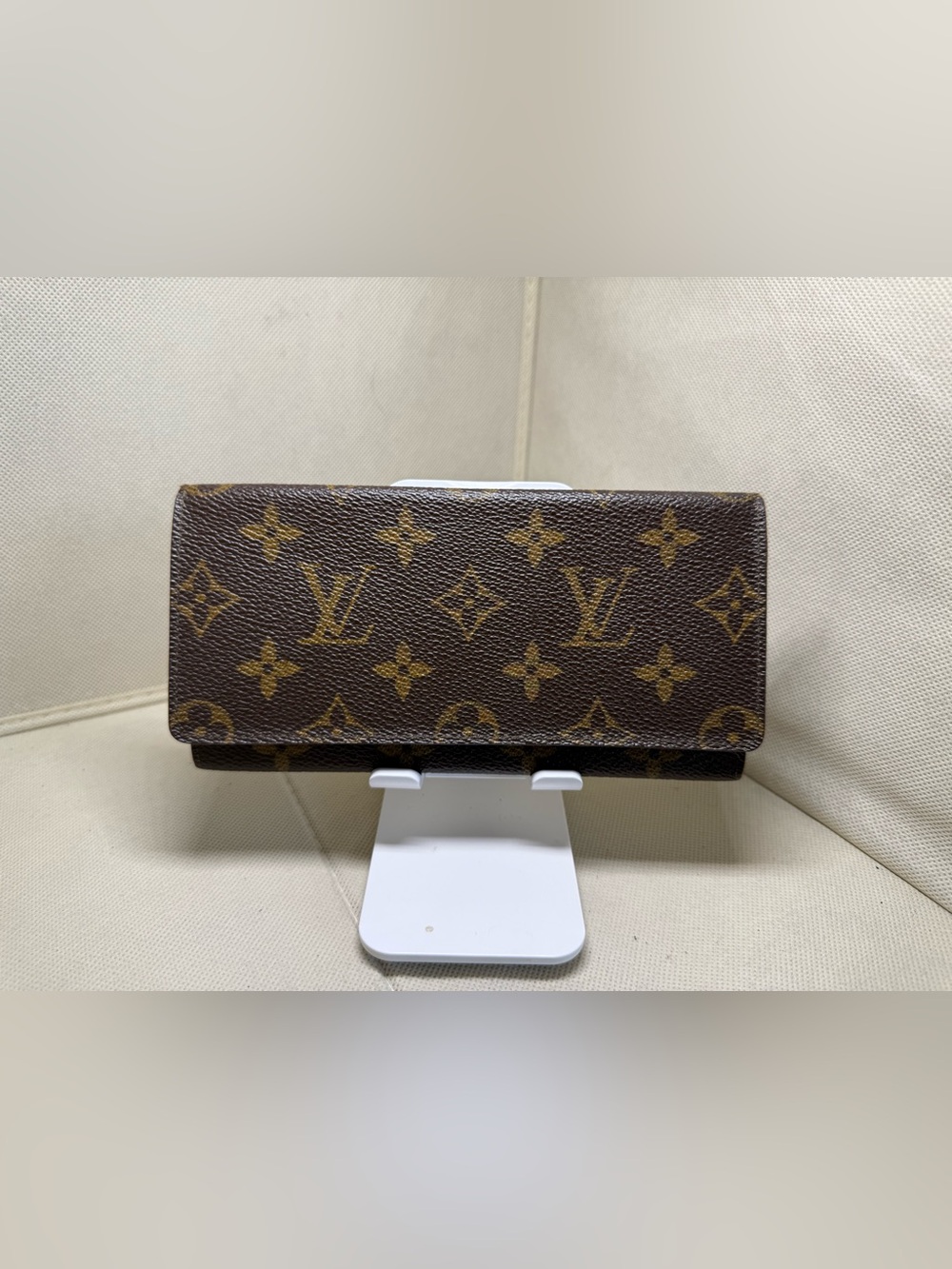 Louis Vuitton Portefeuille 3 Cult Credit M61818 Monogram Long Leather Wallet